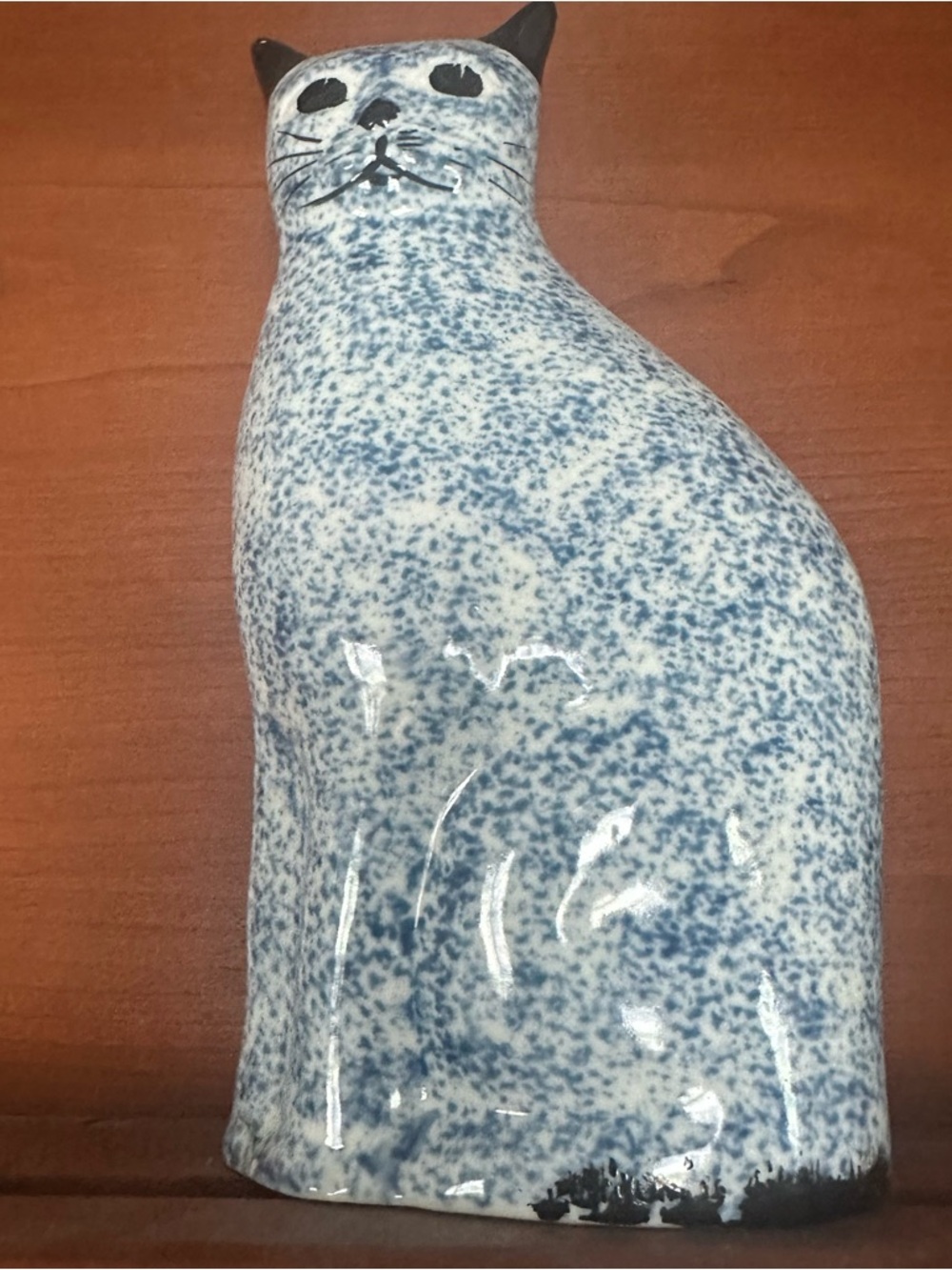 Enesco Set of Two Porcelain Cats Blue White - Picture 2 of 10